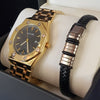 CONJUNTO SKYLINE DORADO OCTO RELOJ + BRAZALETE