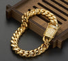 PULSERA ENLACE CUBANO CON CIERRE DE CAJA