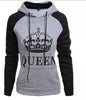 SUDADERA KING QUEEN GRIS/NEGRO